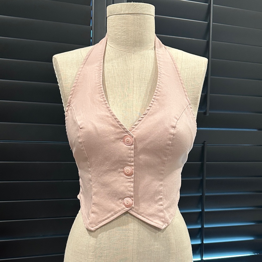 2B Pink Halter Crop Top
